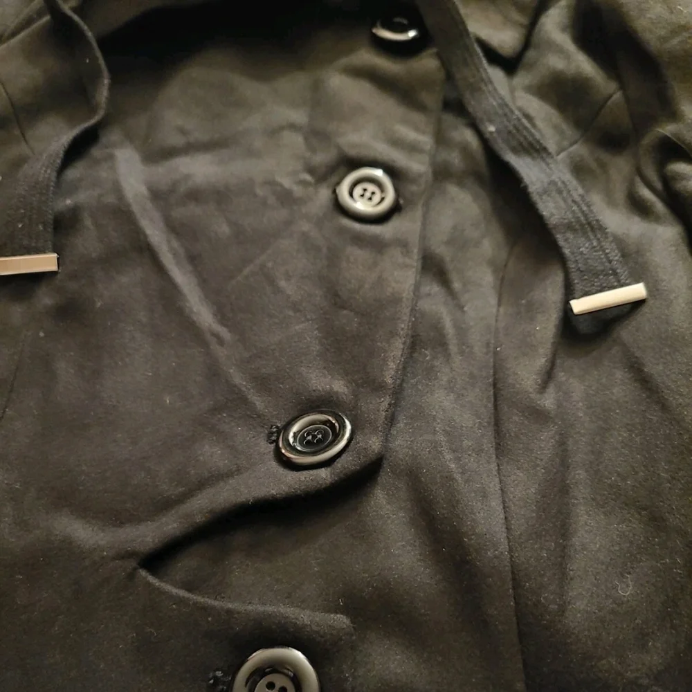 SISJULY XL NEW FIT & FLARE COAT BLACK GOTH STEAMPUNK ANIME ASYMMETRICAL COSTUME - Picture 15 of 15
